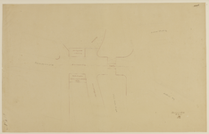 216192 Plattegrond van de ligging van de ontworpen nieuwe Catharijnebrug over de Stadsbuitengracht tussen tussen het ...